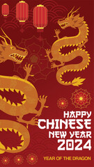 Chinese new year celebration instagram story