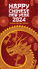 Chinese new year celebration instagram story