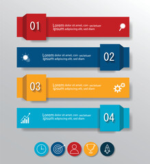 Infographic Vector abstract design web banner template.Modern banner.