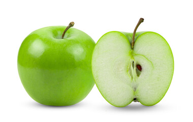 green apple isolated on transparent png