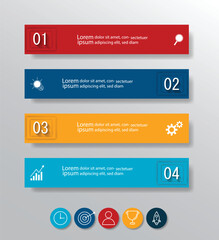 Infographic Vector abstract design web banner template.Modern banner.