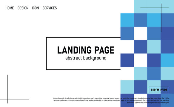 Light Blue vector layout with lines, rectangles. Abstract gradient illustration for landig page. Vector illustration