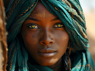 Member of North African from Tuareg tribe in traditional clothing