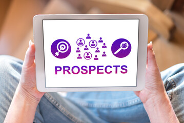 Prospects concept on a tablet