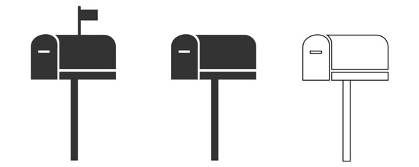 Mail box icon. Postage element background vector ilustration.