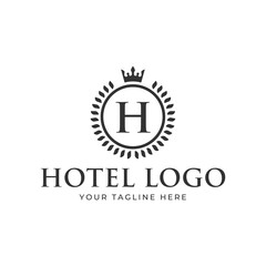 Elegant Hotel Logo icon vector template
