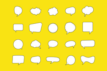 Vector speech bubbles Hand-drawn image