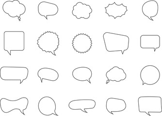 Fototapeta premium Vector speech bubbles Hand-drawn image