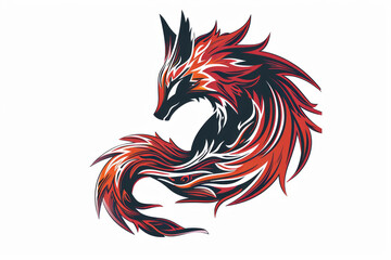 Illustration of Phoenix head shown on white background