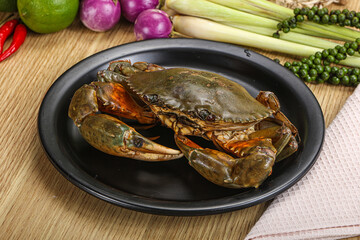 Delicous fresh raw uncooked crab