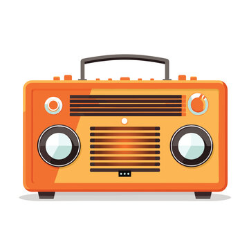 Vector Illustration of a Retro Vintage Radio