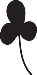 Fototapeta premium Clover Vector illustration Sketch line clover. Hand drawn brush shamrocks on white background, St Patricks Day