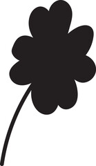 Clover Vector illustration Sketch line clover. Hand drawn brush shamrocks on white background, St Patricks Day