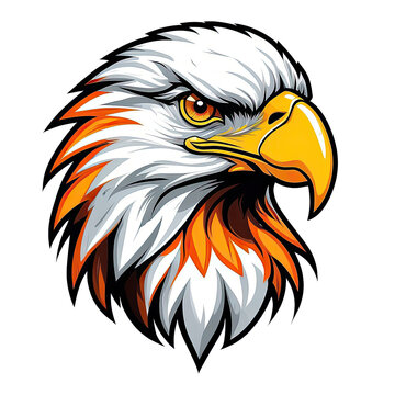 american bald eagle mascot design illustration