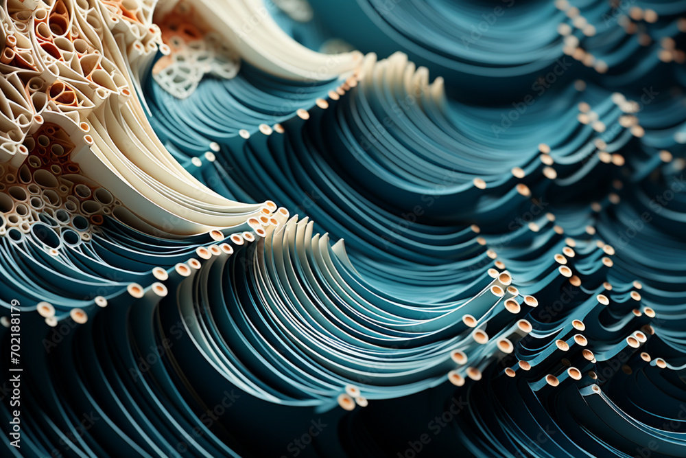 Aufkleber A harmonious composition representing the intricate beauty of interconnected cells under a microscope.