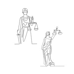 Statue drawn in line art style