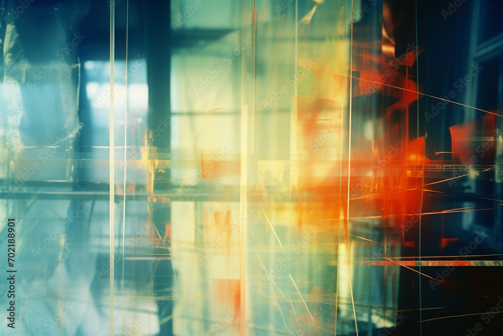 Poster impressionistic abstraction of diagnostic technologies, capturing the essence of medical imaging and