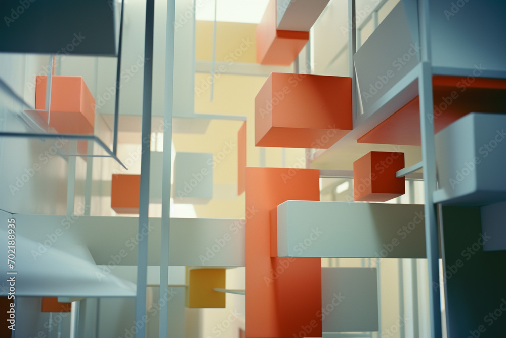 Leinwandbilder a symphony of abstract shapes representing the integration of artificial intelligence in medical dia