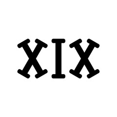 Silhouette Roman Numerals