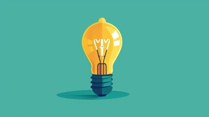 Light bulb idea concept. illustration in flat style. Eps 10 Generative AI