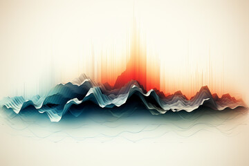 Minimalist pixel art depicting an abstract waveform, combining retro graphics with a modern and clean composition.