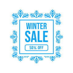 Winter special sale unit. Winter special sale and offer banner