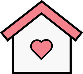 Home Vector Icon, This vector icon represents the concept of a home, suitable for use in various digital  designs, applications, websites, and presentations