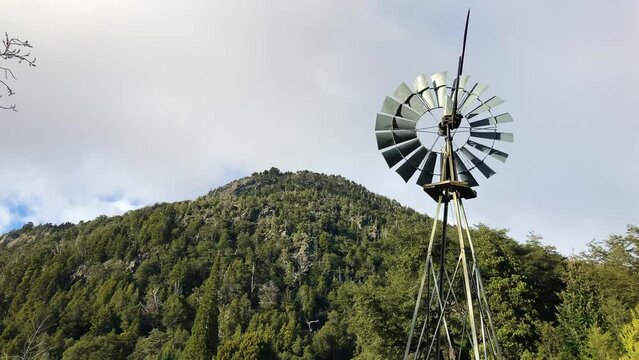 Farm windmill in Swiss Colony, Bariloche, Argentina