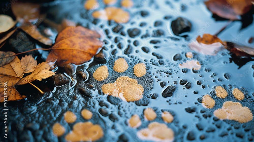 Poster unique and endearing close-up of wet ferret paw prints, showcasing the charming imprints of smaller 