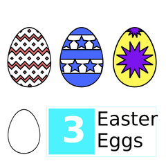 set of easter eggs vector