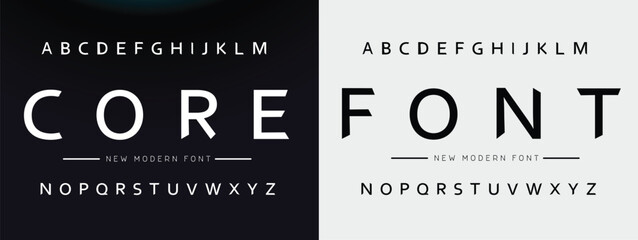 Abstract scifi modern alphabet fonts. Science fiction typography sport, technology, fashion, digital, future creative logo font. vector illustration
