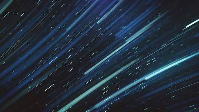 Futuristic Big Data Streaming Background/ 4k animation of an abstract technology background of big data streaming including lines and particles with depth of field blur