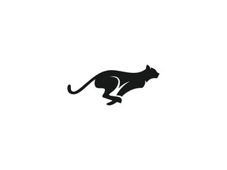 cheetah logo vector icon illustration, tiger leopard logo template - obrazy, fototapety, plakaty
