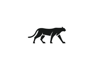 cheetah logo vector icon illustration, tiger leopard logo template