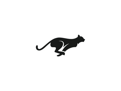 cheetah logo vector icon illustration, tiger leopard logo template