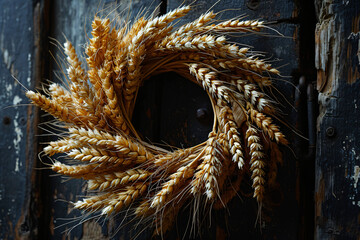 A wreath of wheat ears