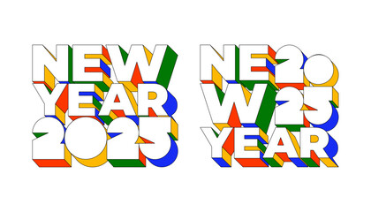 Happy New Year 2025. Vector design for poster, banner, greeting and new year 2025 celebration.