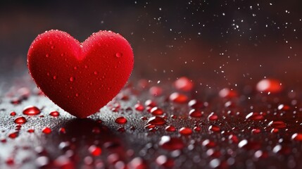 red hearts romantic background with a beautiful bokeh. Love, relationships, Valentine's day