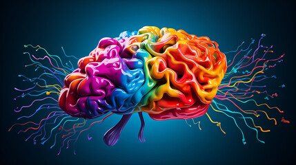 Colorful human brain express intelligence