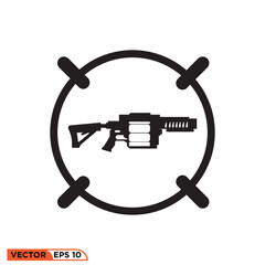 Grenade launcher icon vector graphic of template 