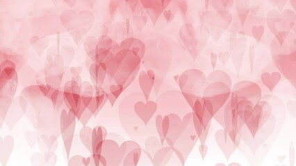 Abstract Floating Hearts and Smoke Loop Background