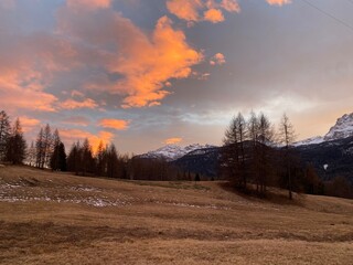 sunset in the mountains - 702211794
