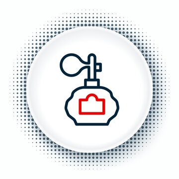 recommend clip art: Line Aftershave bottle with atomizer icon isolated on white background. Cologne spray icon. Male perfume bottle. Colorful outline concept. Vector