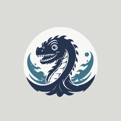 Sea Monster Logo Design EPS format Very Cool