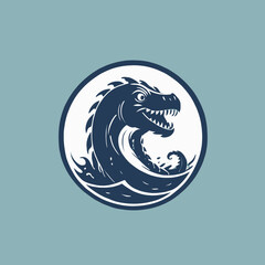 Sea Monster Logo Design EPS format Very Cool