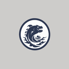 Sea Monster Logo Design EPS format Very Cool