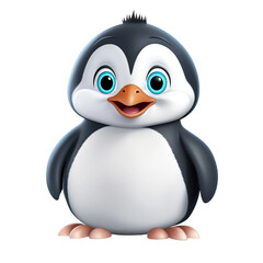 Obraz premium 3d penguin in a hat