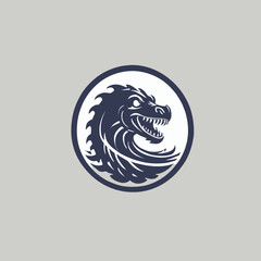 Sea Monster Logo Design EPS format Very Cool