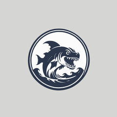 Sea Monster Logo Design EPS format Very Cool