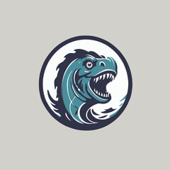 Sea Monster Logo Design EPS format Very Cool